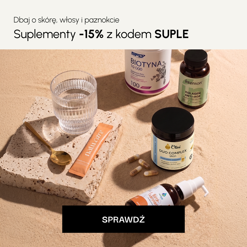 Dbaj o skórę, włosy i paznokcie. Suplementy -15% z kodem: SUPLE