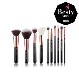 Jessup T156 Zestaw 10 Pędzli do Twarzy i Oczu Black/Rosegold