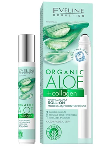 Eveline Organic Aloe Nawilżający Roll-On Modelujący Kontur Oczu 3w1 15ml Eveline Organic Aloe Nawilżający Roll-On Modelujący Kontur Oczu 3w1 15ml