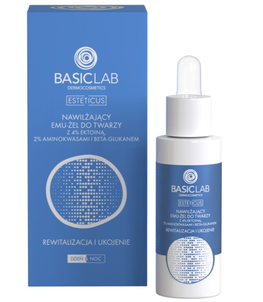 BasicLab Esteticus Nawilżający Emu-Żel do Twarzy z Ektoiną 4% 30ml