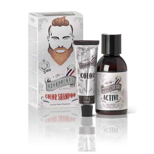Beardburys Szampon Koloryzujący dla Mężczyzn do Włosów, Brody i Wąsów 5N Light Brown