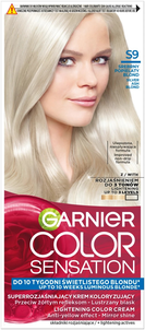 Garnier Color Sensation Superrozjaśniający Krem Koloryzujący do Włosów S9 Srebrny Popielaty Blond
