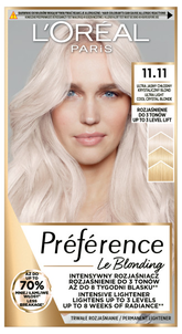 Loreal Preference Rozjaśniacz do Włosów 11.11 Venice Bardzo Bardzo Jasny Chłodny Kryształowy Blond