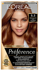 Loreal Preference Farba do Włosów 5.3 Virginia Jasny Złocisty Brąz Loreal Preference Farba do Włosów 5.3 Virginia Jasny Złocisty Brąz