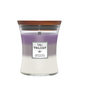 WoodWick Świeca w Średnim Słoiku Trilogy Amethyst Sky