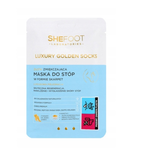 SHEFOOT Złota Zmiękczająca Maska do Stóp w Formie Skarpetek