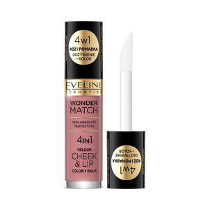 Eveline Wonder Match Róż w Płynie Velour Cheek&Lip 02