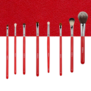 IBRA Makeup Zestaw 8 Pędzli Brush Set Red + Futerał IBRA Makeup Zestaw 8 Pędzli Brush Set Red + Futerał
