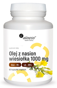 Aliness Olej z Nasion Wiesiołka 1000mg Suplement Diety 90 Kapsułek