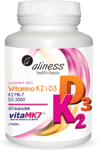 Aliness Suplement Diety Witamina K2 i D3 60 Kapsułek