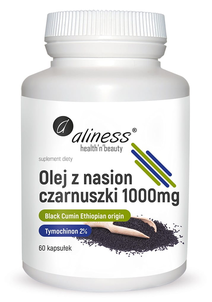 Aliness Olej z Nasion Czarnuszki 100mg Suplement Diety 60 Kapsułek