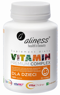 Aliness Suplement Diety Vitamin Premium Complex dla Dzieci 120 Kapsułek