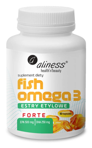 Aliness Fish Omega 3 Forte Suplement Diety 90 Kapsułek Aliness Fish Omega 3 Forte Suplement Diety 90 Kapsułek