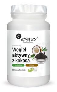 Aliness Węgiel Aktywny z Kokosa Suplement Diety 100 Kapsułek