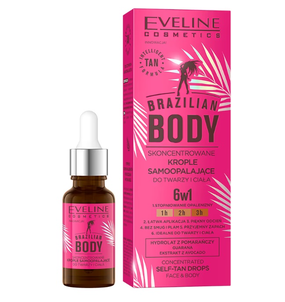 Eveline Brazilian Body Krople Samoopalające 6w1 18ml Eveline Brazilian Body Krople Samoopalające 6w1 18ml