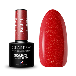 Claresa Lakier Hybrydowy Red 411 Claresa Lakier Hybrydowy Red 411