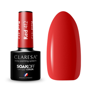 Claresa Lakier Hybrydowy Red 412 Claresa Lakier Hybrydowy Red 412
