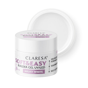 Claresa Żel Budujący Soft & Easy Milky White 90g Claresa Żel Budujący Soft & Easy Milky White 90g