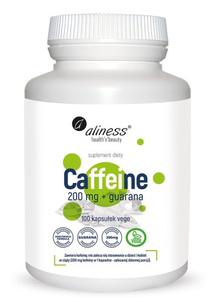 Aliness Caffeine 200mg z Guaraną Vege Suplement Diety 100 Kapsułek