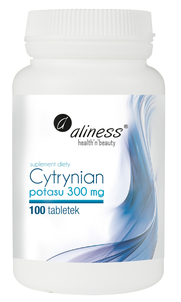 Aliness Cytrynian Potasu 300mg Suplement Diety 100 Kapsułek