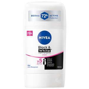 NIVEA Black & White Clear Antyperspirant Stick 50ml