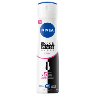 NIVEA Black & White Clear Antyperspirant Spray 150ml NIVEA Black & White Clear Antyperspirant Spray 150ml