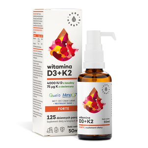 Aura Herbals D3 + K2 Forte Suplement Diety 50ml Aura Herbals D3 + K2 Forte Suplement Diety 50ml
