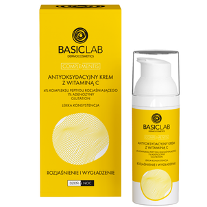BasicLab Antyoksydacyjny Krem do Twarzy z Witaminą C o Lekkiej Konsystencji 50ml BasicLab Antyoksydacyjny Krem do Twarzy z Witaminą C o Lekkiej Konsystencji 50ml