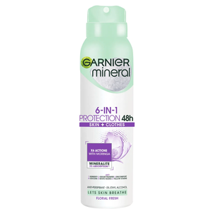 Garnier Mineral Antyperspirant 6w1 Protection 48h Skin + Clothes 150ml