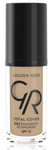 Golden Rose Total Cover 2 in 1 SPF15 Kryjący Podkład 06 Taupe Golden Rose Total Cover 2 in 1 SPF15 Kryjący Podkład 06 Taupe