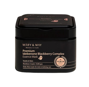 Mary & May Premium Idebenone Blackberry Complex Essence Mask Zestaw 20 Masek w Płacie