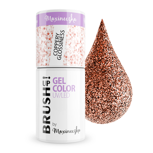Brush Up! by Maxineczka Lakier Hybrydowy do Paznokci Color Gel UV LED Coppery Glossiness 5g