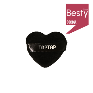 TAPTAP Puszek do Pudru Serce Czarne XS