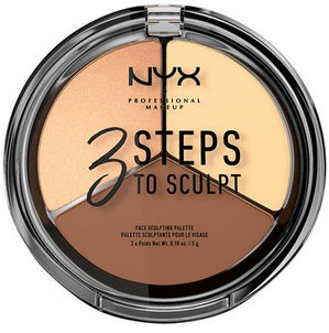 NYX Professional Makeup 3 Steps to Sculpt Paleta do Konturowania 02 Light NYX Professional Makeup 3 Steps to Sculpt Paleta do Konturowania 02 Light