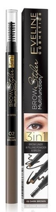 Eveline Kredka do Brwi 3w1 Dark Brown 02