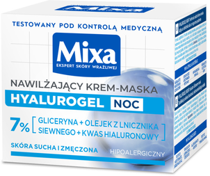 Mixa Hyalurogel Nawilżający Krem-Maska na Noc 50ml Mixa Hyalurogel Nawilżający Krem-Maska na Noc 50ml