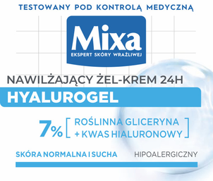Mixa Ekspert Skóry Wrażliwej Hyalurogel Lekki Krem Intensywnie Nawilżający 50ml Mixa Ekspert Skóry Wrażliwej Hyalurogel Lekki Krem Intensywnie Nawilżający 50ml