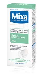 Mixa Matujący Żel Przeciw Niedoskonałościom 50ml Mixa Matujący Żel Przeciw Niedoskonałościom 50ml