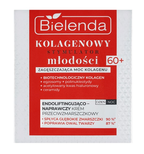 Bielenda Kolagenowy Stymulator Młodości Endoliftingująco-Naprawczy Krem Przeciwzmarszczkowy 60+ 50ml
