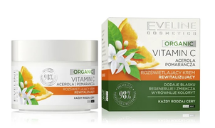 Eveline Organic Vitamin C Rozświetlający Krem Rewitalizujący 50ml Eveline Organic Vitamin C Rozświetlający Krem Rewitalizujący 50ml