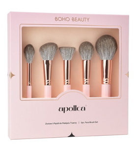 Boho Beauty x Apollca Zestaw 5 Pędzli do Makijażu Twarzy