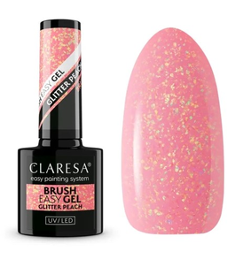 Claresa Brush Easy Gel Żel do Paznokci Glitter Peach