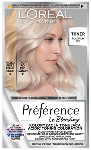 Loreal Preference Koloryzacja Tonująca do Włosów Platinum Ice