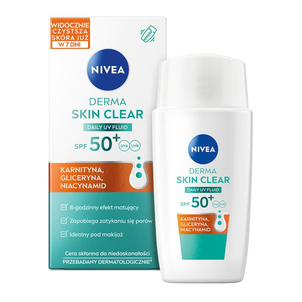 NIVEA Derma Skin Clear Daily UV Fluid z Filtrem SPF50+ 40ml NIVEA Derma Skin Clear Daily UV Fluid z Filtrem SPF50+ 40ml