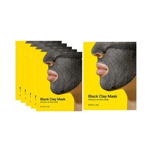 Barulab 7w1 Total Solution Black Clay Mask Zestaw Głęboko Oczyszczających Maseczek w Płachcie