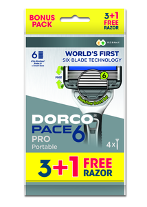 Dorco Maszynka 6 Ostrzy Pace Pro Portable 4 Sztuki