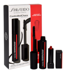 SHISEIDO Zestaw Kosmetyków do Makijażu Tusz + Pomadka