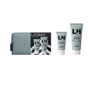 LIERAC Homme Zestaw dla Mężczyzn Żel do Twarzy + Żel pod Prysznic + Kosmetyczka