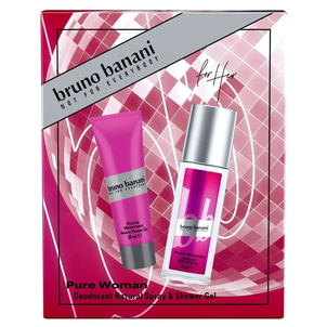 Bruno Banani Pure Woman Zestaw Kosmetyków dla Kobiet Żel pod Prysznic + Dezodorant