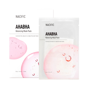 Nacific AHABHA Balancing Mask Pack Zestaw Maseczek w Płachcie z Kwasami AHA i BHA 10 Sztuk Nacific AHABHA Balancing Mask Pack Zestaw Maseczek w Płachcie z Kwasami AHA i BHA 10 Sztuk
